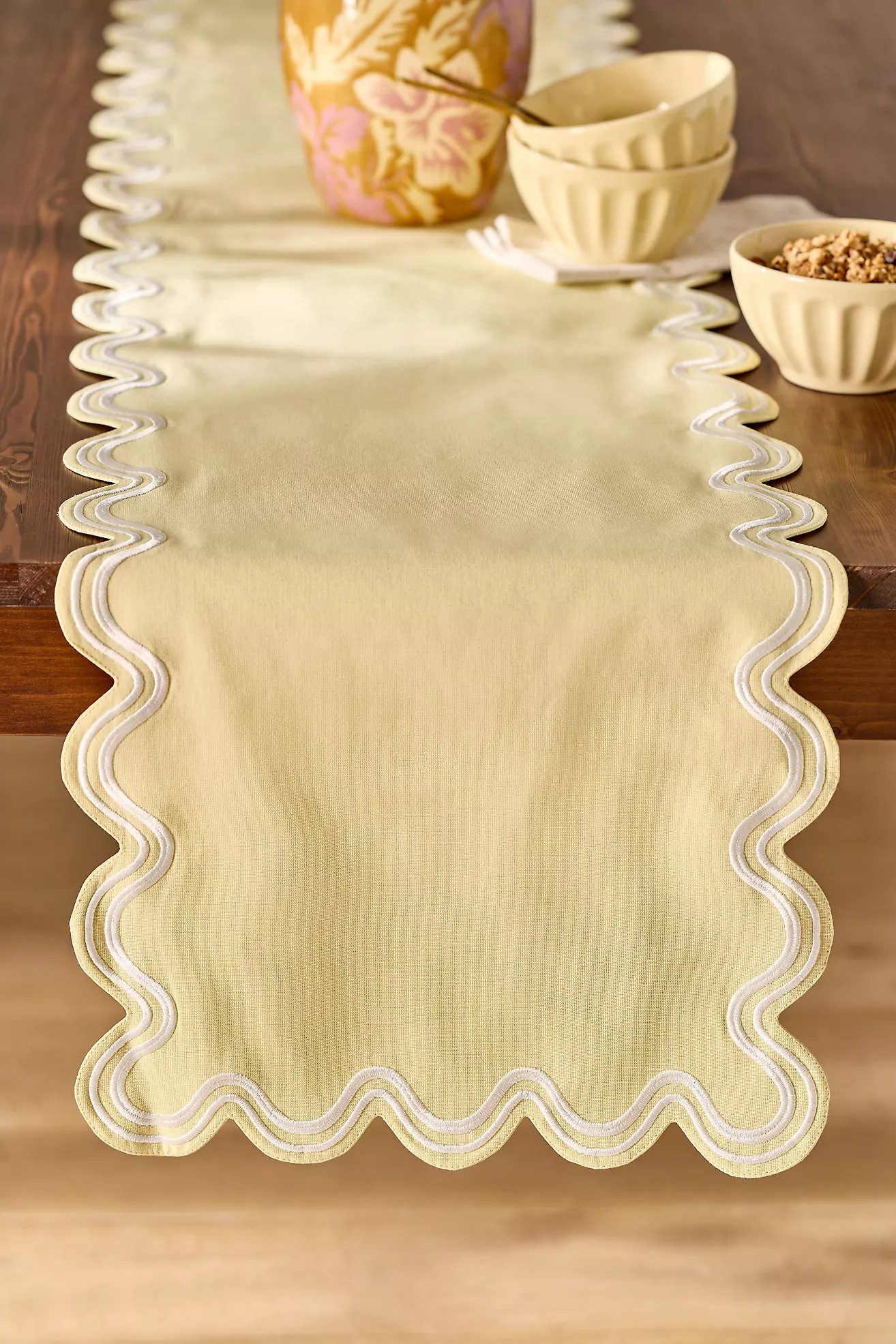 Madeline Embroidered Table Runner | Anthropologie (US)