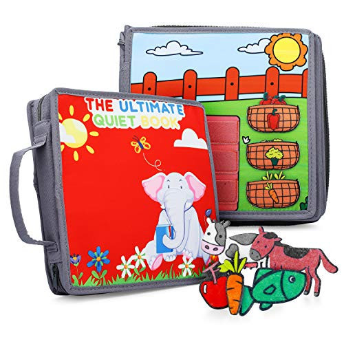 Quiet Book Busy Book for Toddlers Montessori Book Airplane Activity Toy for Car Preschool Travel Activities Road Trip | Amazon (US)