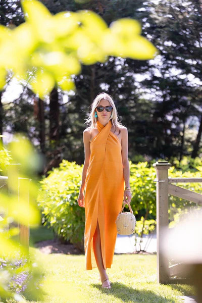 Stephanie Dress - Nectarine | Julia Amory