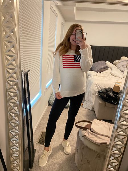 American flag sweater on sale today!  Grab it for the 4th!  I’m wearing a size small with the bump so I would say it’s a little oversized! 



#LTKSaleAlert #LTKStyleTip #LTKSeasonal