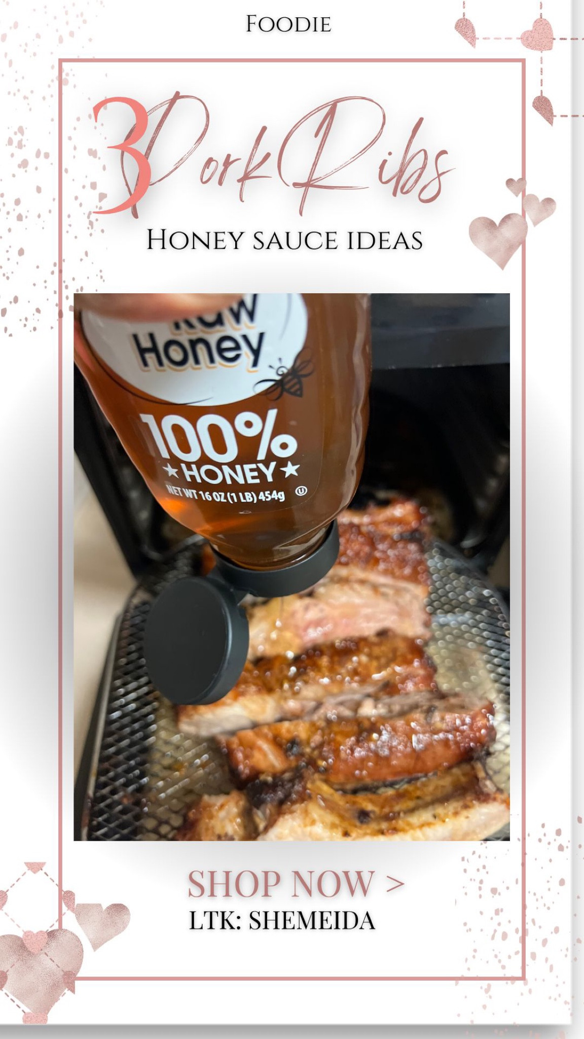 3 Honey Love Pork Ribs Ideas👇🏾
 Nail your pork ribs every time with a little honey love! 
🍯Honey + pineapple+ bbq sauce for a Hawaiian twist
🍯 Honey + BBQ sauce + puréed mango + & a drizzle of red chili oil guava for an Caribbean kick
🍯 Honey + cilantro+ onion +cumin + parsley + thyme + chilies + lime juice for Spanish flare. 

Add S & P to taste. 

Xoxo, Shemeida 😘
Ps. Honey + Mango chutney + pineapple + a bit of apricot preserves & brown sugar works well too!

#honey #porkribs #foodie #weeknightdinner #easyrecipes #simplerecipes #ltkhome #ltkseasonal #ltkxwalmart
