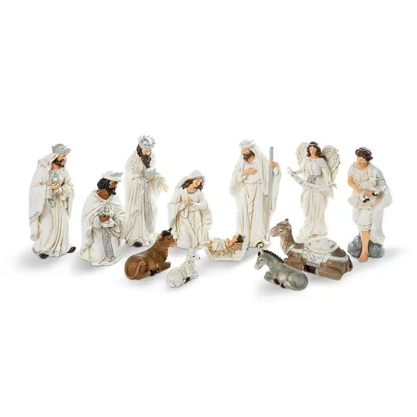 Glitzhome 12 Piece Resin Nativity Figurine Set - Bed Bath & Beyond - 36019592 | Bed Bath & Beyond