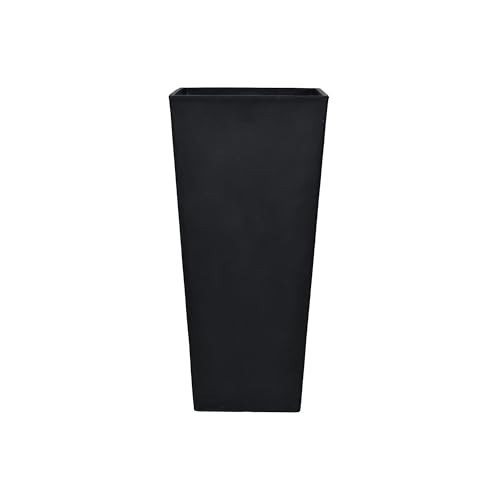 GreenShip 27 inch Tall Planters for Porch, Black Large Outdoor Planter Pots with Drainage Hole | Amazon (US)