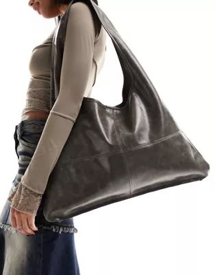 Public Desire slouchy shoulder tote bag in distressed grey | ASOS | ASOS (Global)