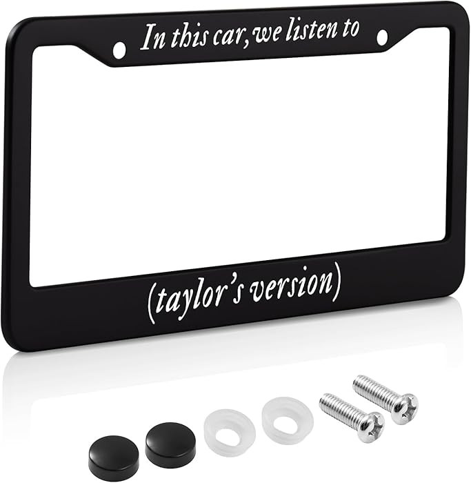 License Plate Frame for in This car,we Listen to Taylors Version Car Decorative Accessories with ... | Amazon (US)