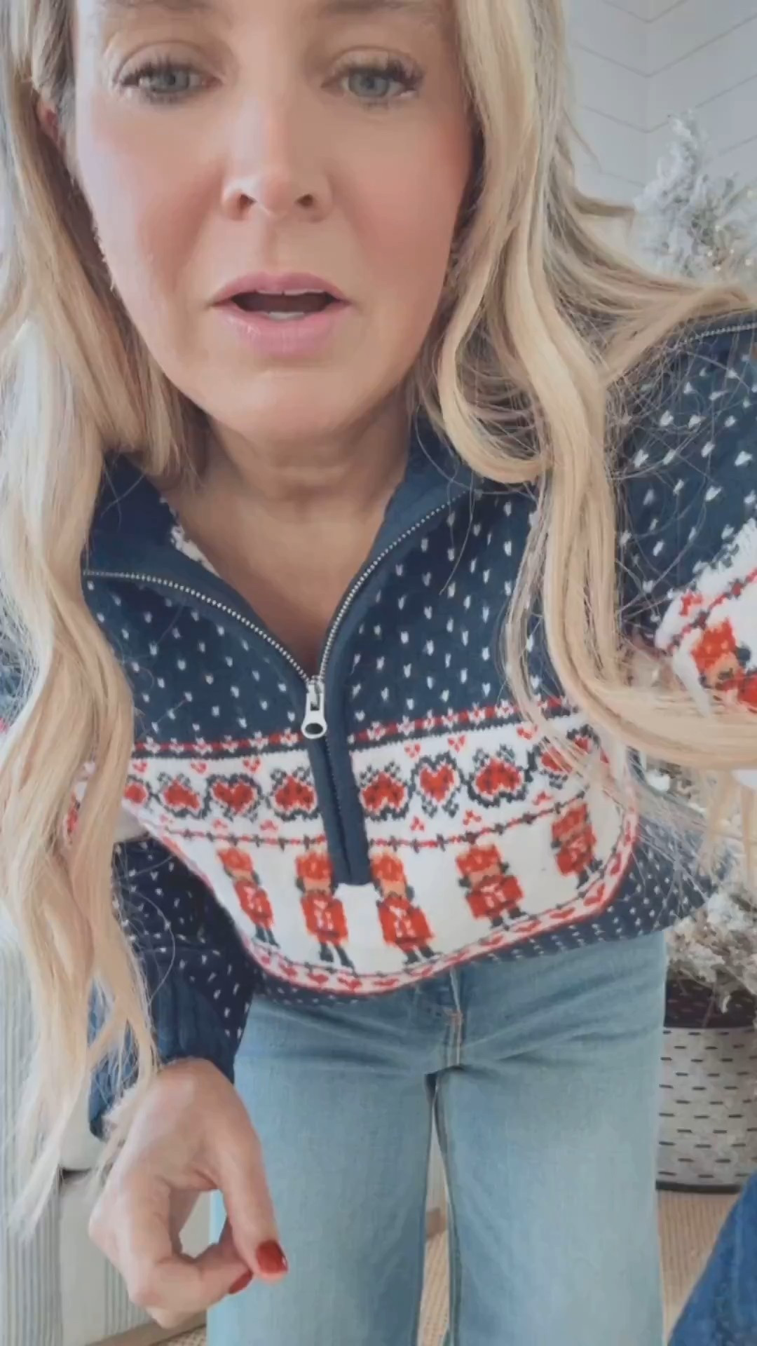 Restock alert!! Cutest nutcracker sweater from Target. Wearing XS. Jeans are a size 2.

#LTKHoliday #LTKFindsUnder50 #LTKSeasonal