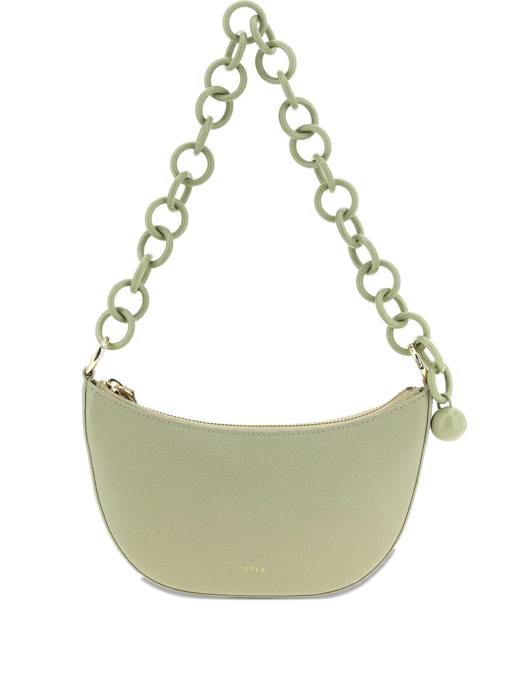 Furla mini half-moon leather shoulder bag - Green | Farfetch Global