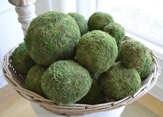 MOSS BALL Decor Moss Ball Woodland Decor Natural Moss Decor | Etsy | Etsy (US)