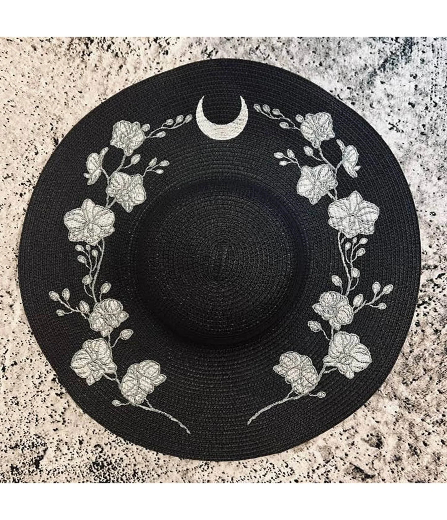 Witchwood Bags Black Orchid Sun Hat | Unique Vintage - North America