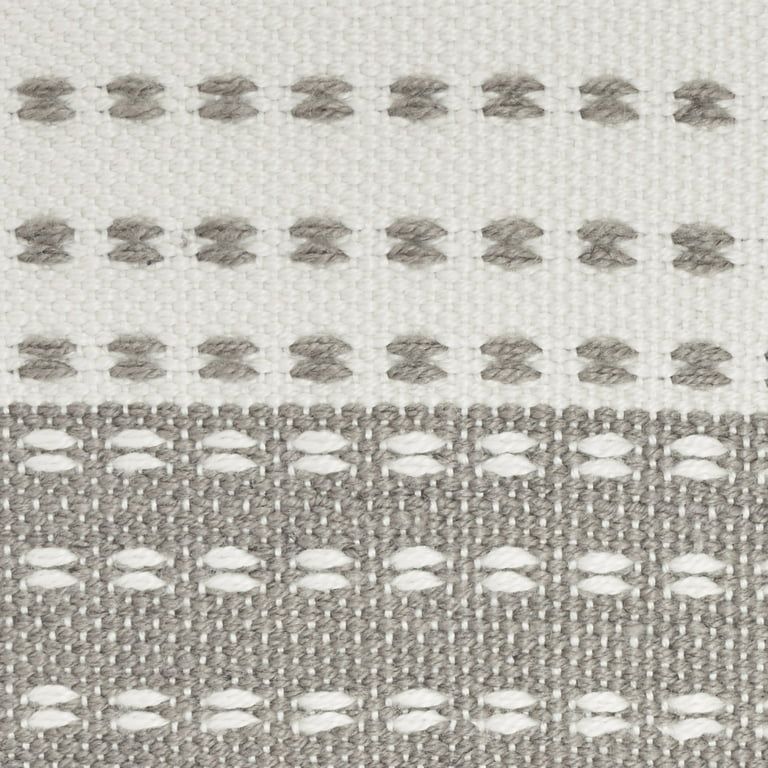 Nourison Stitched Stripe Grey 18" x 18" Indoor/Outdoor Throw Pillow | Walmart (US)