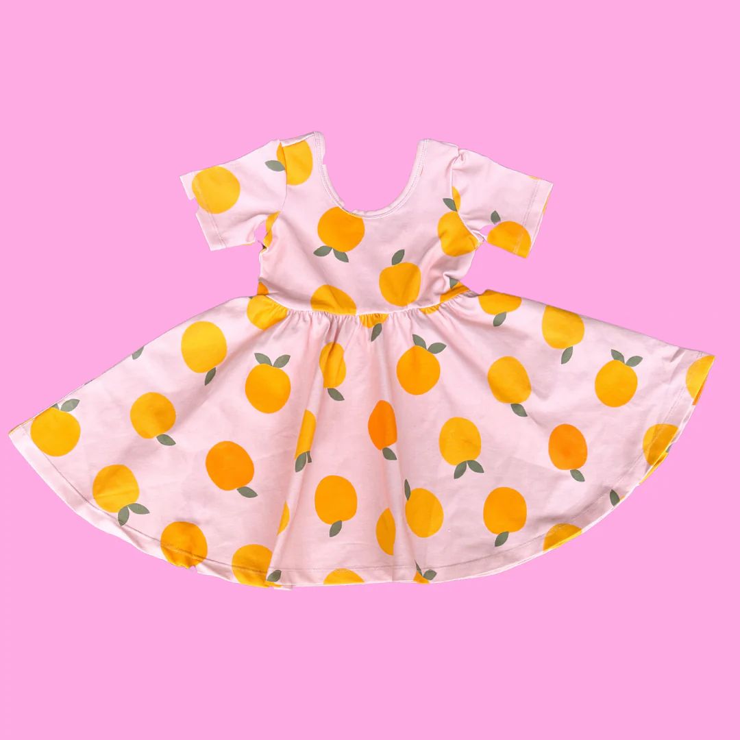 Orange Twirl Dress | Poppy Kids Co