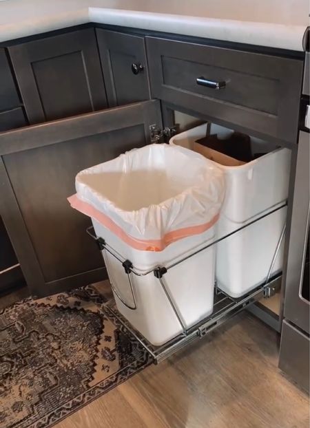 One of my favorite easy kitchen hacks! Conceal trash and recycling with an under cabinet pull out system!

#LTKunder100 #LTKhome
