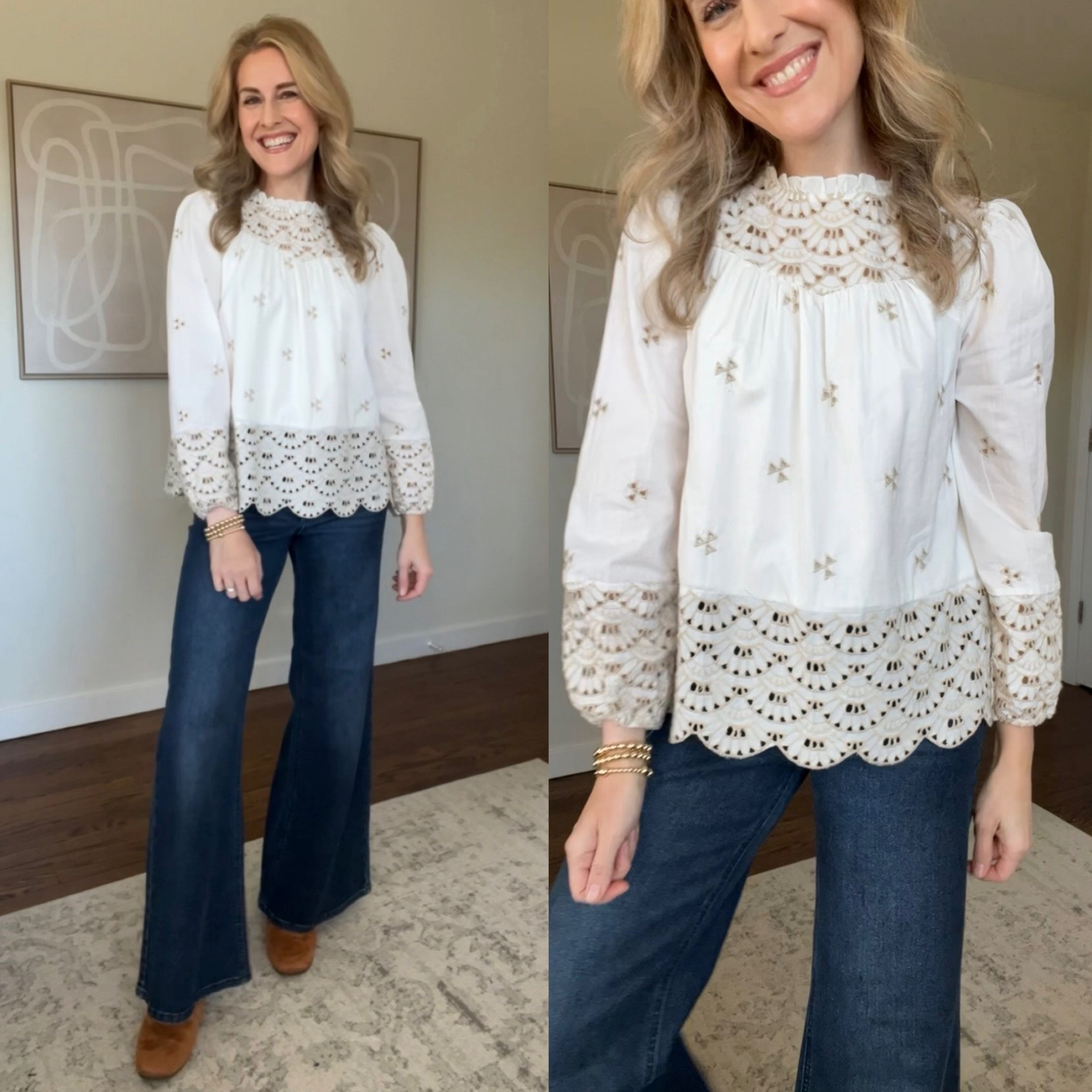 Walmart cotton eyelet top fully stocked, lined not see through. Fits true to size, I’m in a small. #walmartfashion 

#LTKFindsUnder50 #LTKOver40 #LTKFindsUnder100