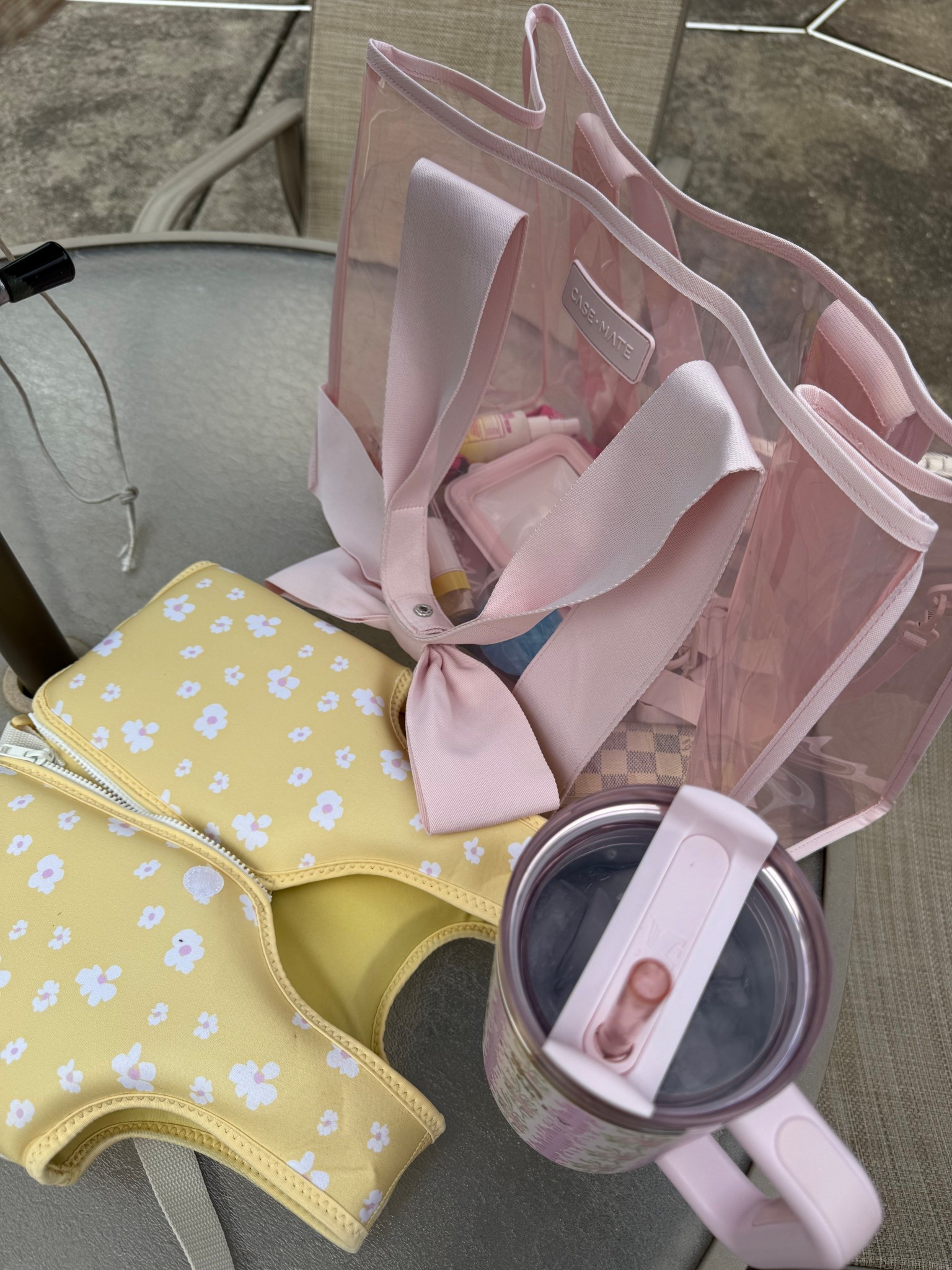 Favorites for the pool! This bow beach bag makes me so happy every time I carry it - and it fits a ton! I usually have both mine and Josie’s things in here (2 towels, water bottles, toys, and her life vest!) linking my summer beauty favorites for the pool below too  

#LTKSummerEdit #LTKSeasonal