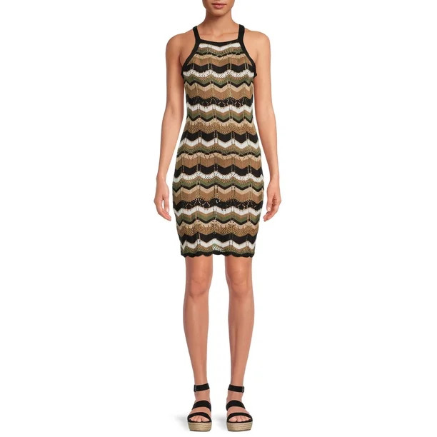 No Boundaries Juniors' Sleeveless Crochet Dress - Walmart.com | Walmart (US)