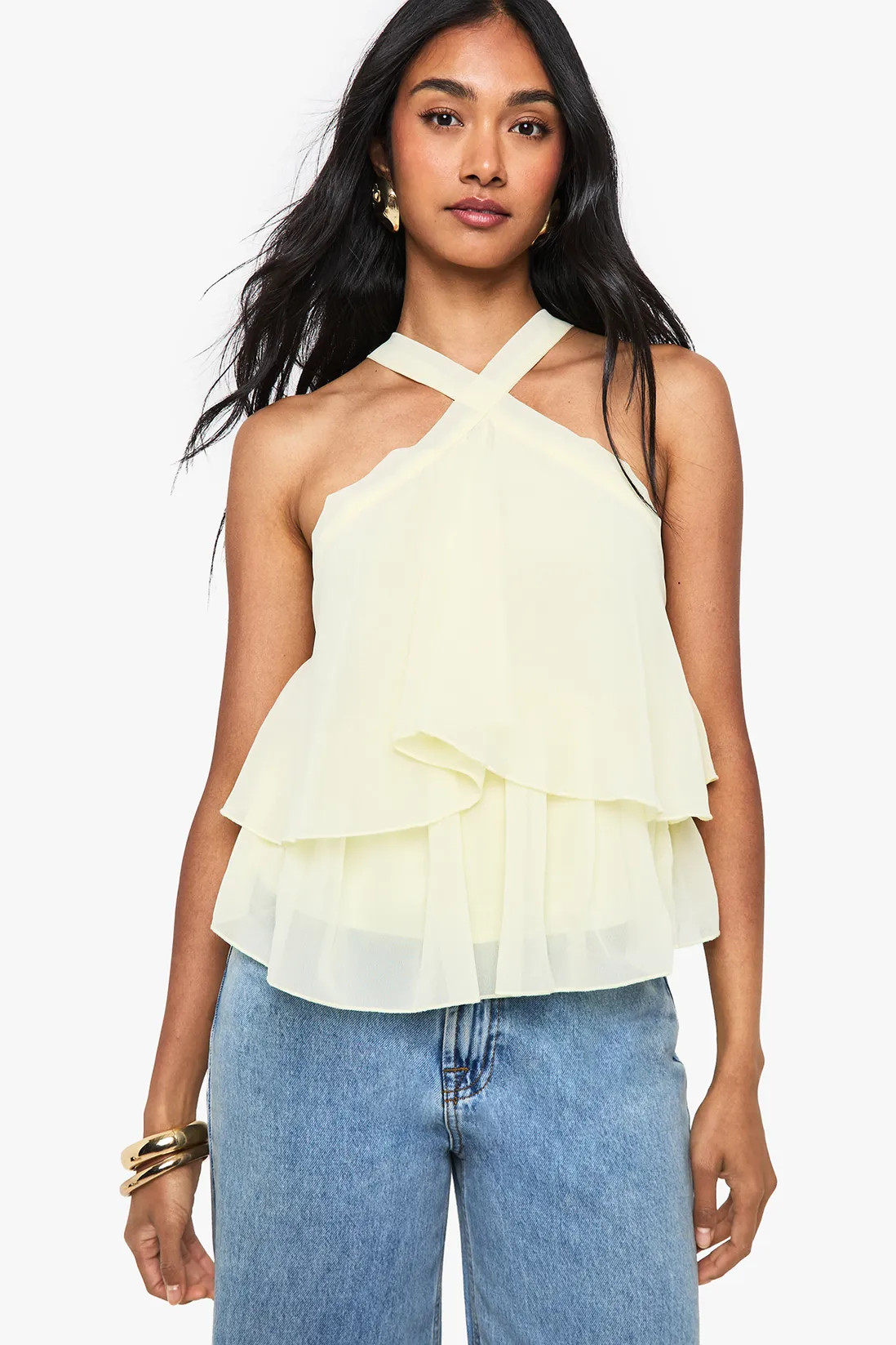 Tops | Double Layer Woven Cami Top | boohoo | Boohoo.com (UK & IE)
