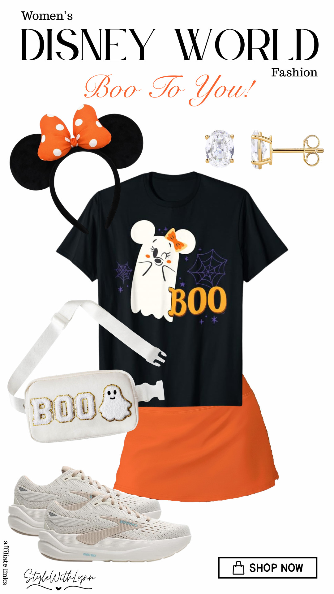 If you're heading to Mickey's Not-So-Scary Halloween Party or planning a spooky season Disney trip, this ghost-inspired outfit is the perfect mix of festive, comfy, and park-ready. From the adorable BOO tee to the bright orange skirt, Minnie ears, comfy Brooks sneakers, and the cutest ghost belt bag, this look is made for magical fall memories. 🧡🎃

Everything is linked in my LTK so you can recreate the entire outfit before your next Disney vacation! 

#DisneyWorldOutfits #DisneyHalloween #MickeysNotSoScaryHalloweenParty #DisneyStyle #DisneyFashion #DisneyBound #HalloweenOutfit #MagicKingdomStyle #DisneyMom #DisneyParksStyle #DisneyInspired #FallDisneyOutfit #ParkOutfit #DisneyCreator #LTKStyle #AmazonFashionFinds #SpookySeason #DisneyTrip #StyleWithLynn #DisneyOOTD

#LTKootd #LTKmomlife #LTKTravel