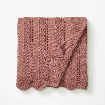 Herringbone Pointelle Throw Blanket - Threshold™ designed with Studio McGee | Target