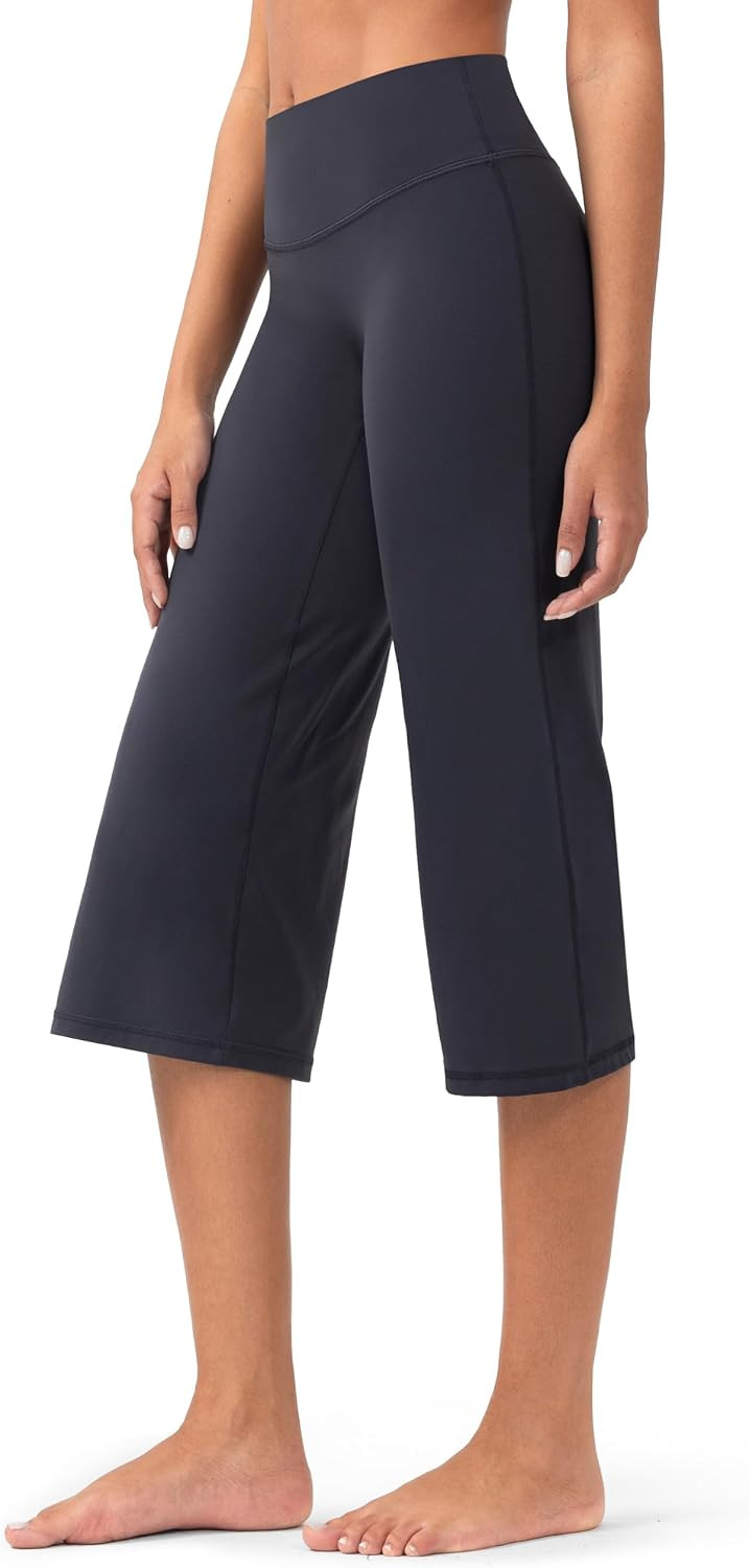 Colorfulkoala Dreamlux No Front Seam Wide Leg Cropped Pants 21" Inseam | Amazon (US)