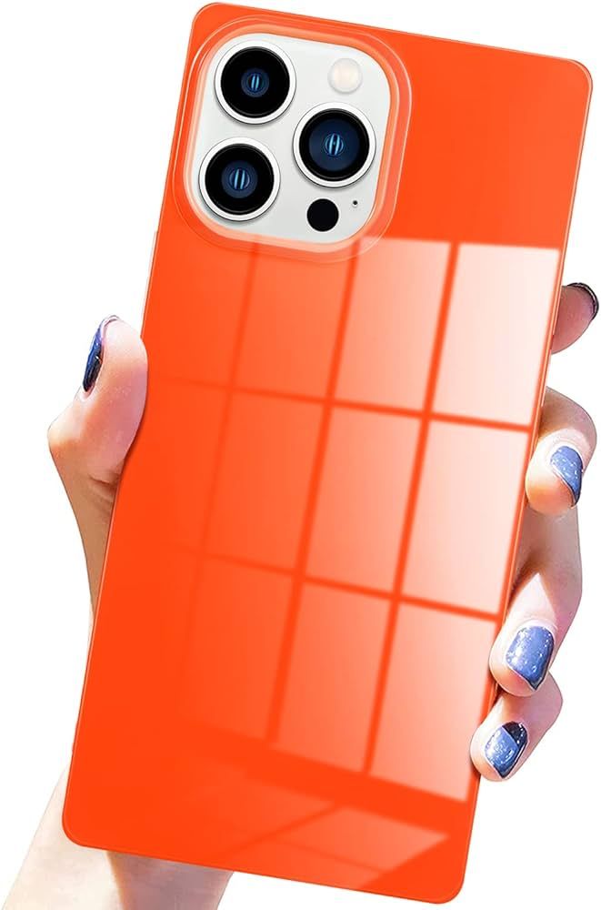 Pevezeda Compatible with iPhone 13 Pro Max Case Neon, Bright Fluorescence Luxury Square Shockproo... | Amazon (US)