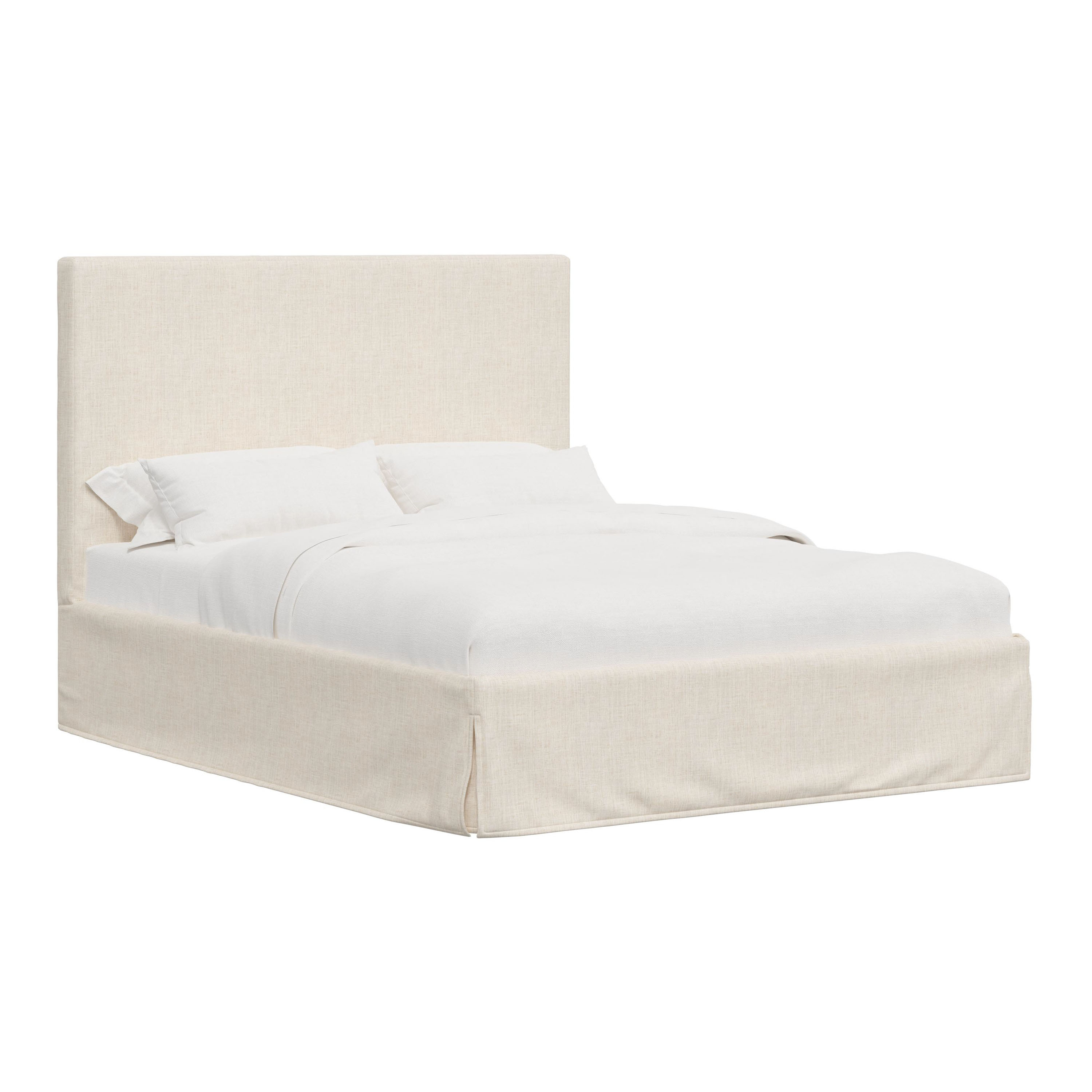 Soraya Linen Slipcover Upholstered Platform Bed - World Market | World Market