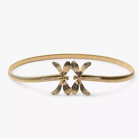 Zara gold dragonfly elastic belt, gold, 2025 | Poshmark