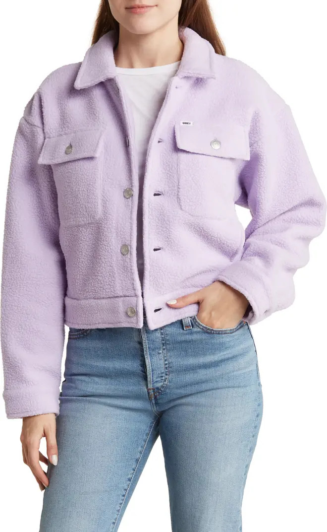 Obey Melanie Fleece Shirt Jacket | Nordstromrack | Nordstrom Rack