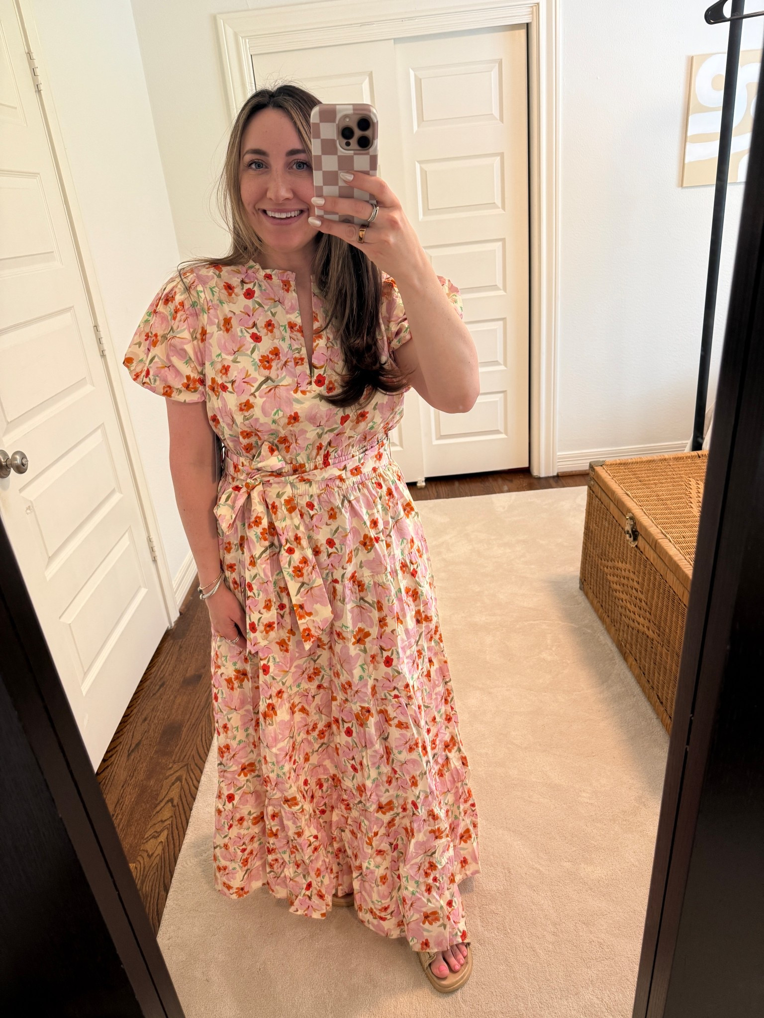 Spring Dress from Nordstrom Rack! So pretty for a shower or any girlie brunch! 5”2 wearing size M!

#LTKFindsUnder100 #LTKStyleTip #LTKSaleAlert