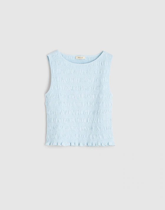 Smocked Boatneck Tank | Madewell