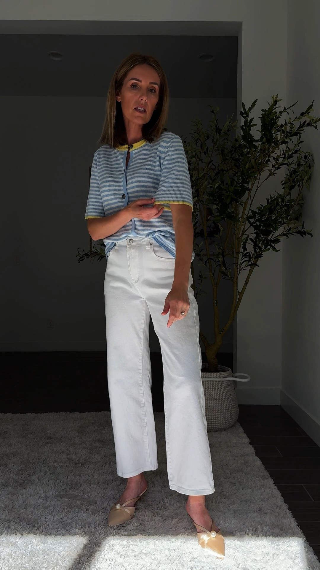 Sweater is from Amazon brand and I’m wearing size small. 
Jeans are in size medium, I could probably size down but I like them little loose around my waist. 
Colors are vibrant and sweater is extremely soft. 

#LTKootd #LTKWorkwear #LTKSeasonal