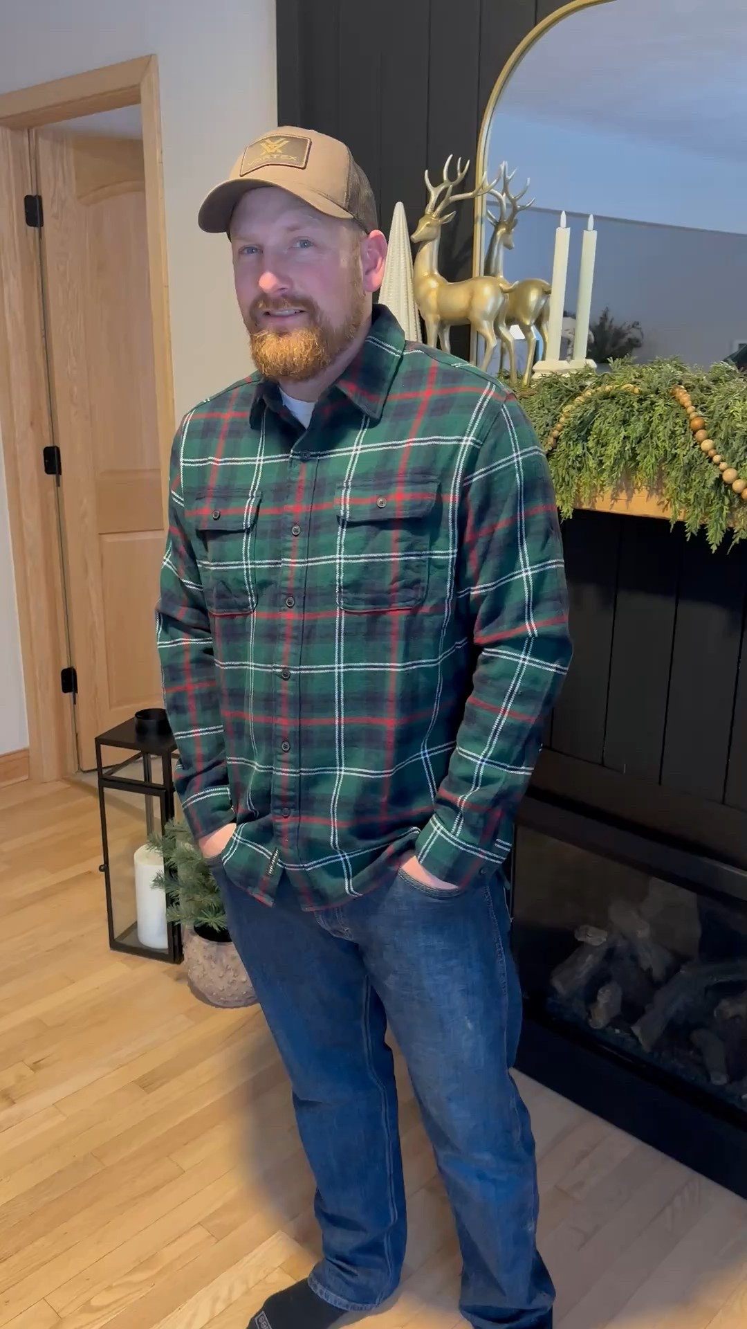 This amazing flannel is marked down to $14 right now! 😱 He is in his true size large. 