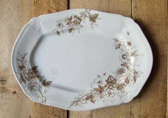 Antique Johnson Bros Transferware Ironstone Platter - Etsy | Etsy (US)