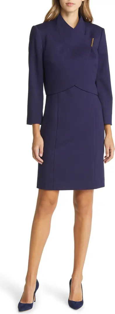 Two Piece Crop Jacket & Sheath Dress | Nordstrom