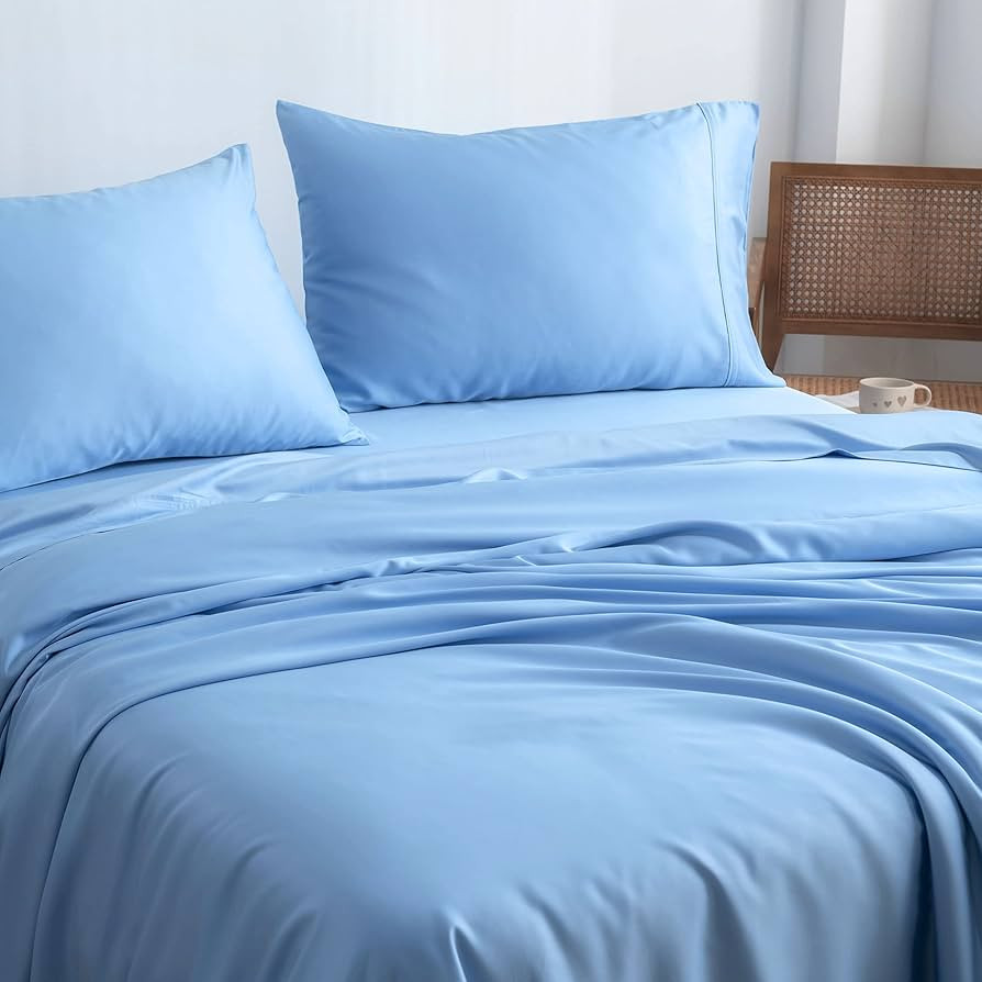 Bamtek 100% Viscose from Bamboo Sheets King Size- Soft Luxury Bamboo Sheets King - Cooling Sheets... | Amazon (US)