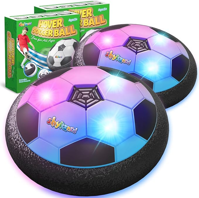 Set of 2 Hover Soccer Ball,Boys Toys Gifts for 3 4 5 6 7 8 Years Old,Air Power Kids Soccer Ball w... | Amazon (US)