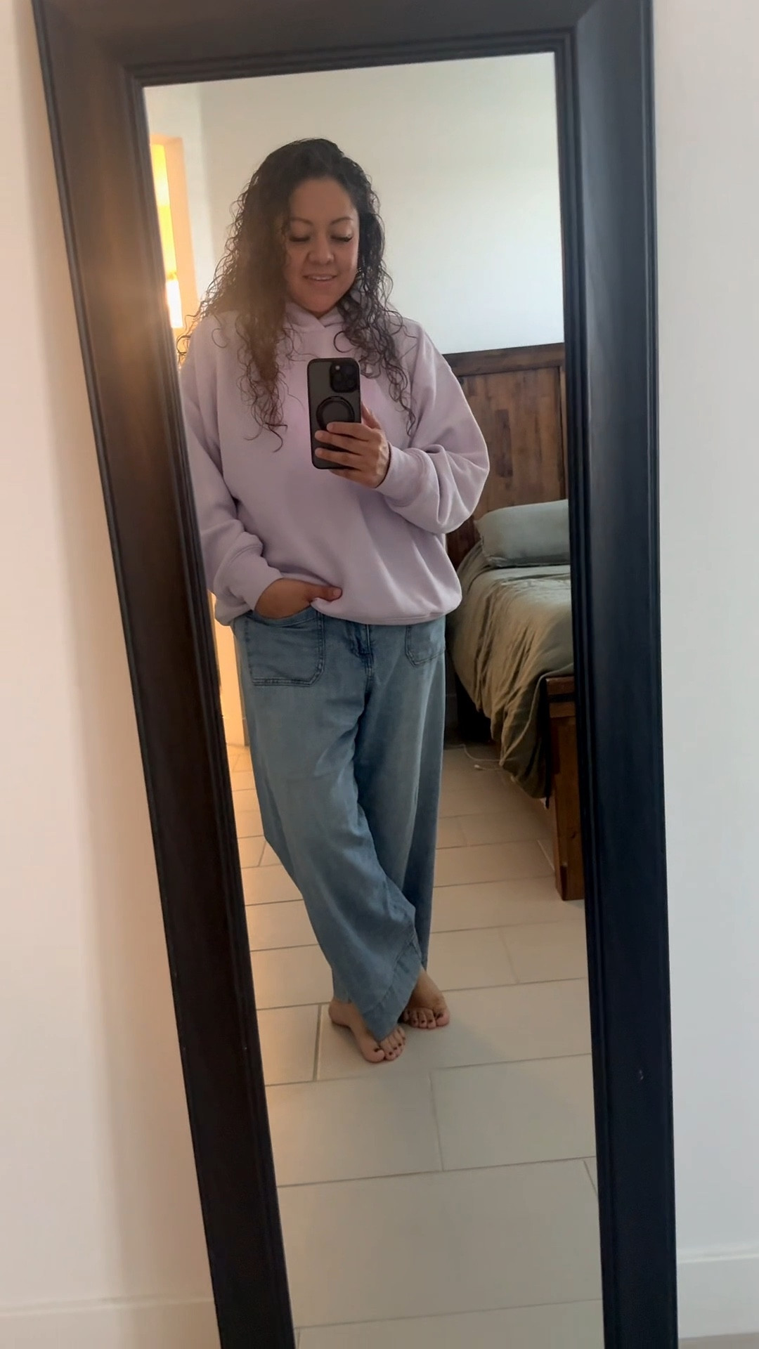 My go-to hoodie from @American Eagle Outfitters is the most comfortable! It’s lightweight, has the perfect amount of warmth, and no pockets or drawstrings gives it a cleaner look. Get it in multiple colors like me! 

#americaneagle #hoodie #casualoutfit #momstyle #comfortwear 

#LTKmomlife #LTKTravel