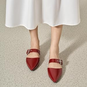 Rekayla Mules for Women Adjustable Strap Pointed Toe Backless Loafer Shoes… | Amazon (US)