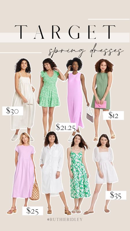 Target is a MUST for spring dresses!! Currently have the white mini dress and green floral mini dress in a medium! So beautiful!!

#LTKSeasonal #LTKstyletip #LTKunder50