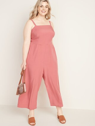 Plus-Size Square-Neck Cami Jumpsuit | Old Navy (US)