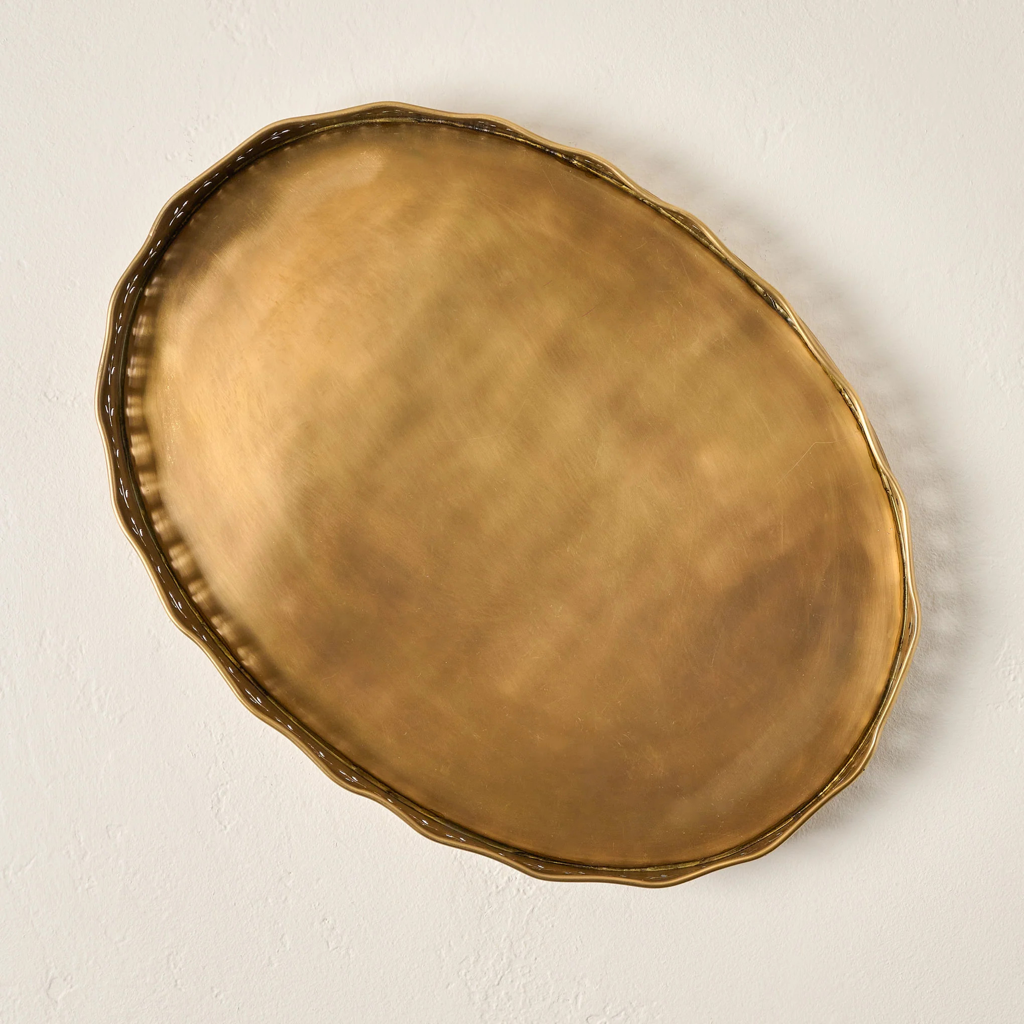 Floral Antique Brass Tray | Magnolia