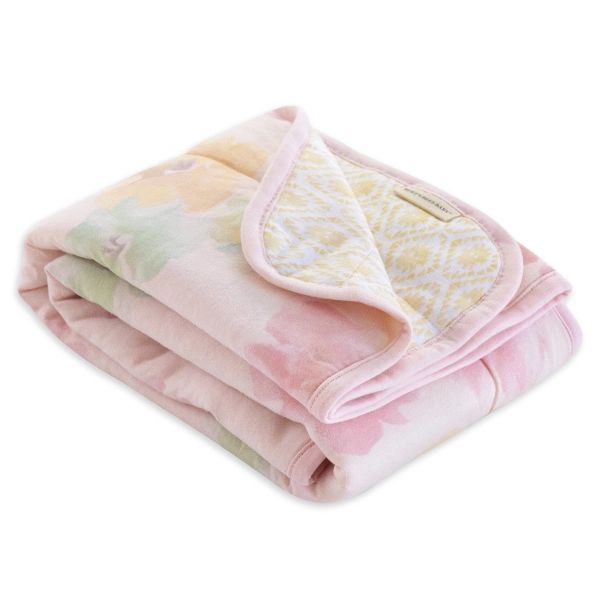 Morning Glory Organic Cotton Reversible Soft Baby Blanket | Burts Bees Baby