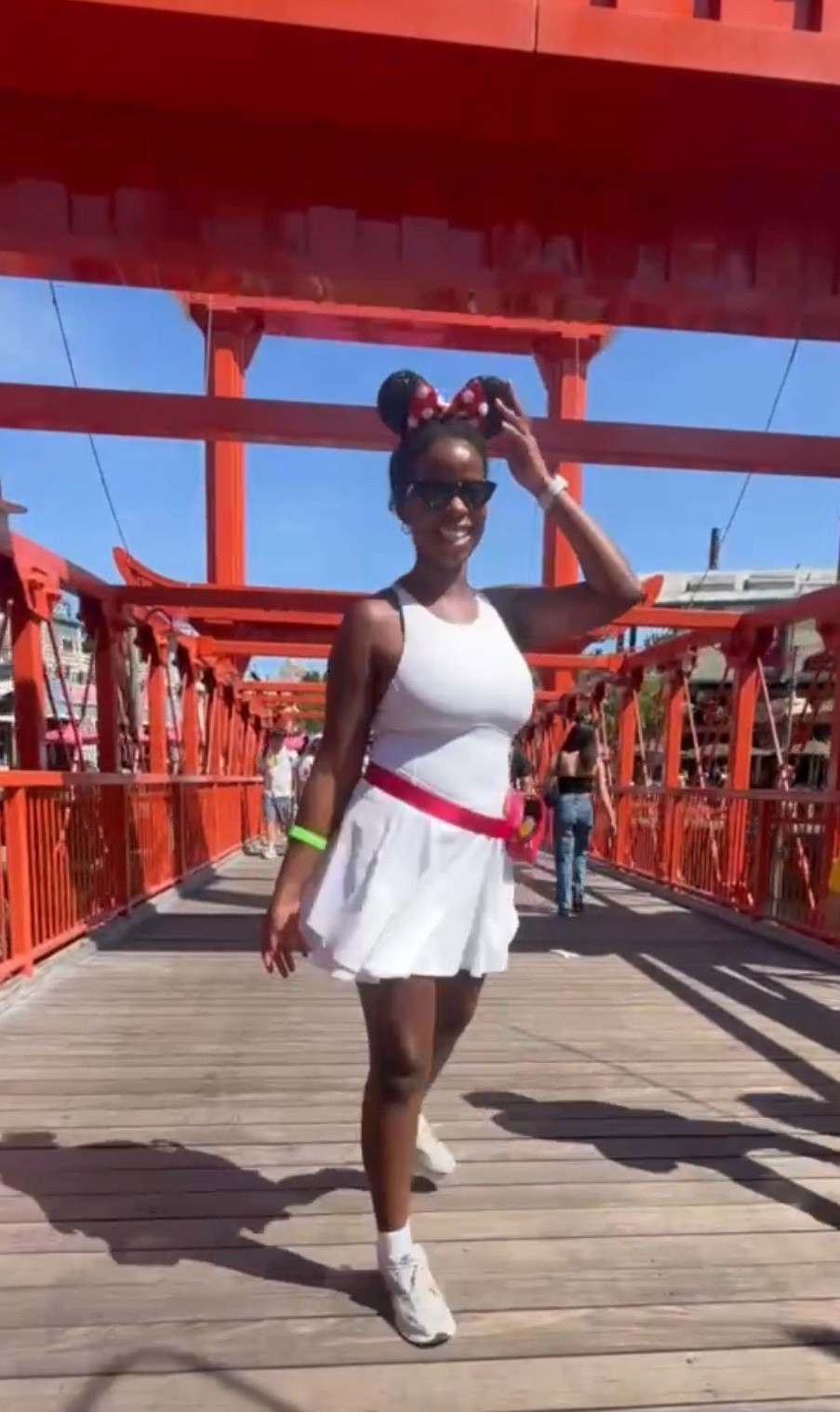 Day at Disney outfit 🎢🐭Disney outfit ideas 

white sneakers, tennis dress, Minnie Mouse ears, belt bag and cat eye sunglasses, summer outfit

#LTKActive #LTKootd #LTKdayinmylife