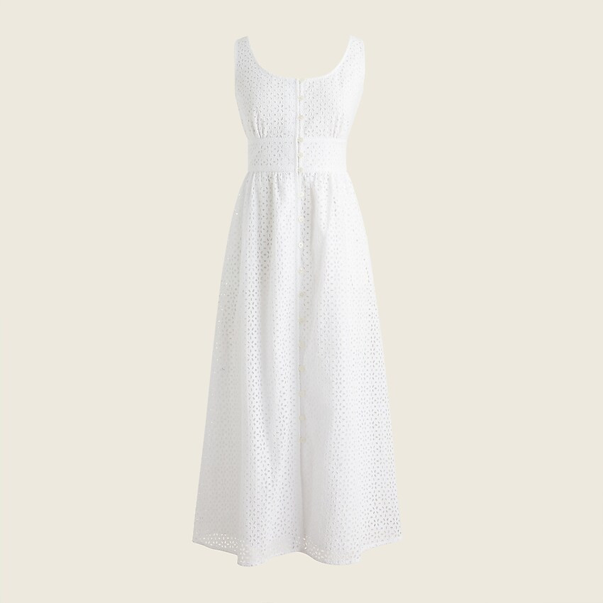 Button-front eyelet dress | J. Crew US