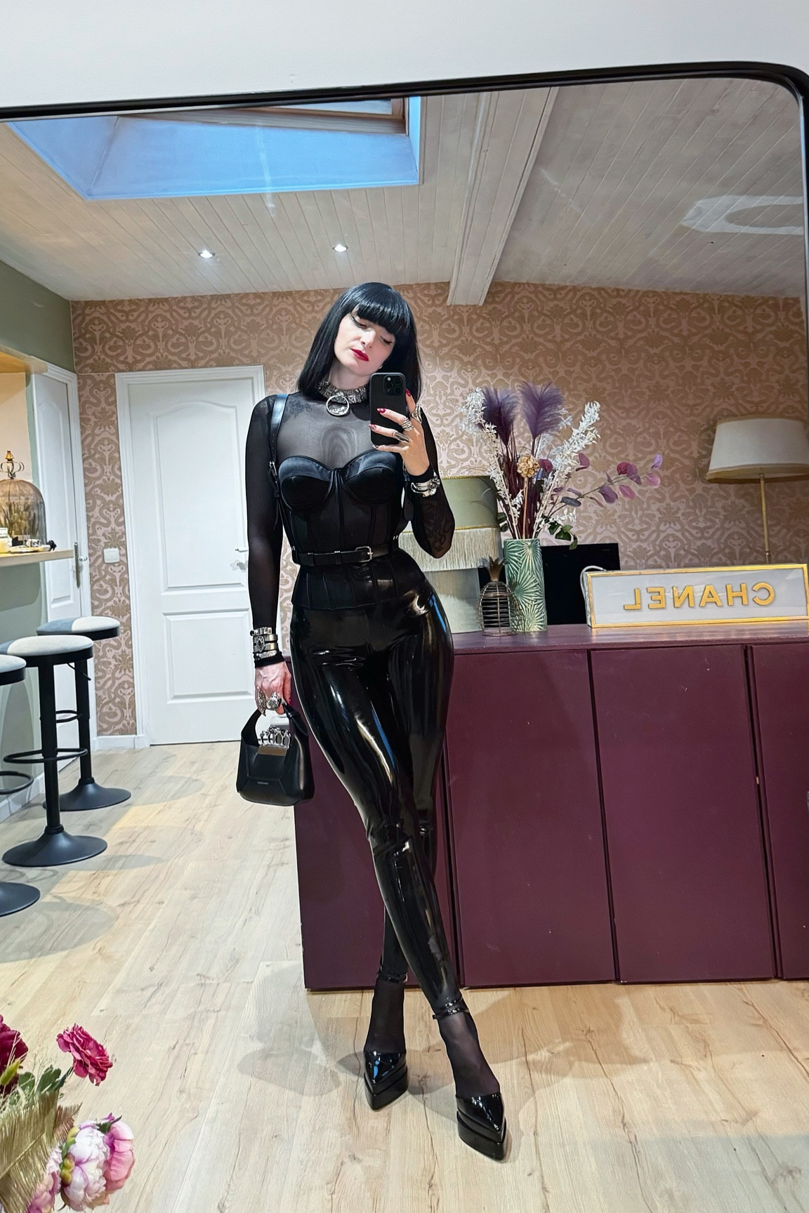 Latex pants corsets and leather harness 

#LTKSeasonal #LTKeurope #LTKparties