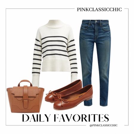 Love this casual look! Veronica beard sweater, striped sweater, flats, jeans, spring looks, spring fashion 

#LTKstyletip #LTKtravel #LTKworkwear