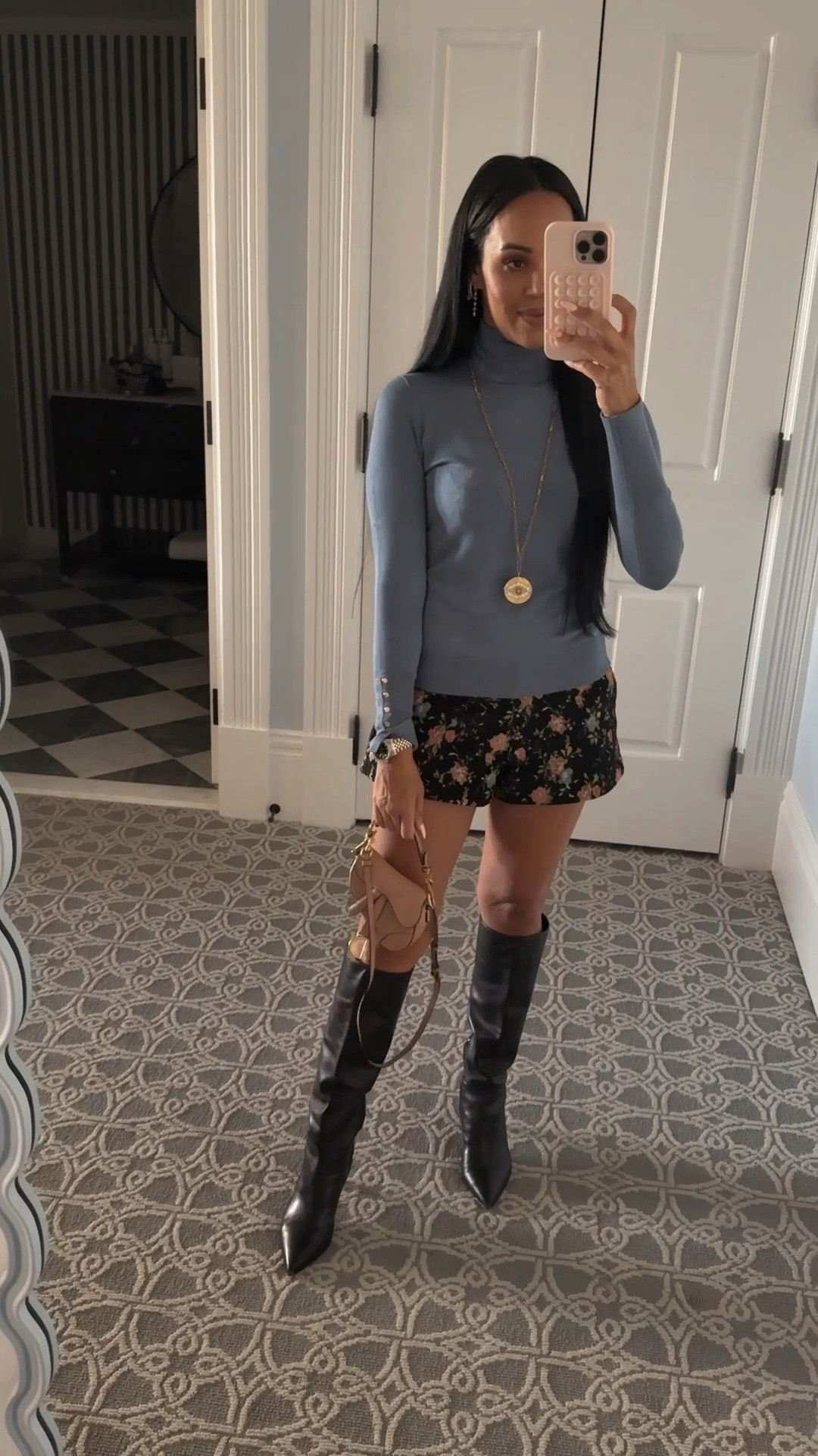 Cute fall transitional outfit! I sized up on the shorts and shouldn’t have. Stay TTS. 

#LTKPetite