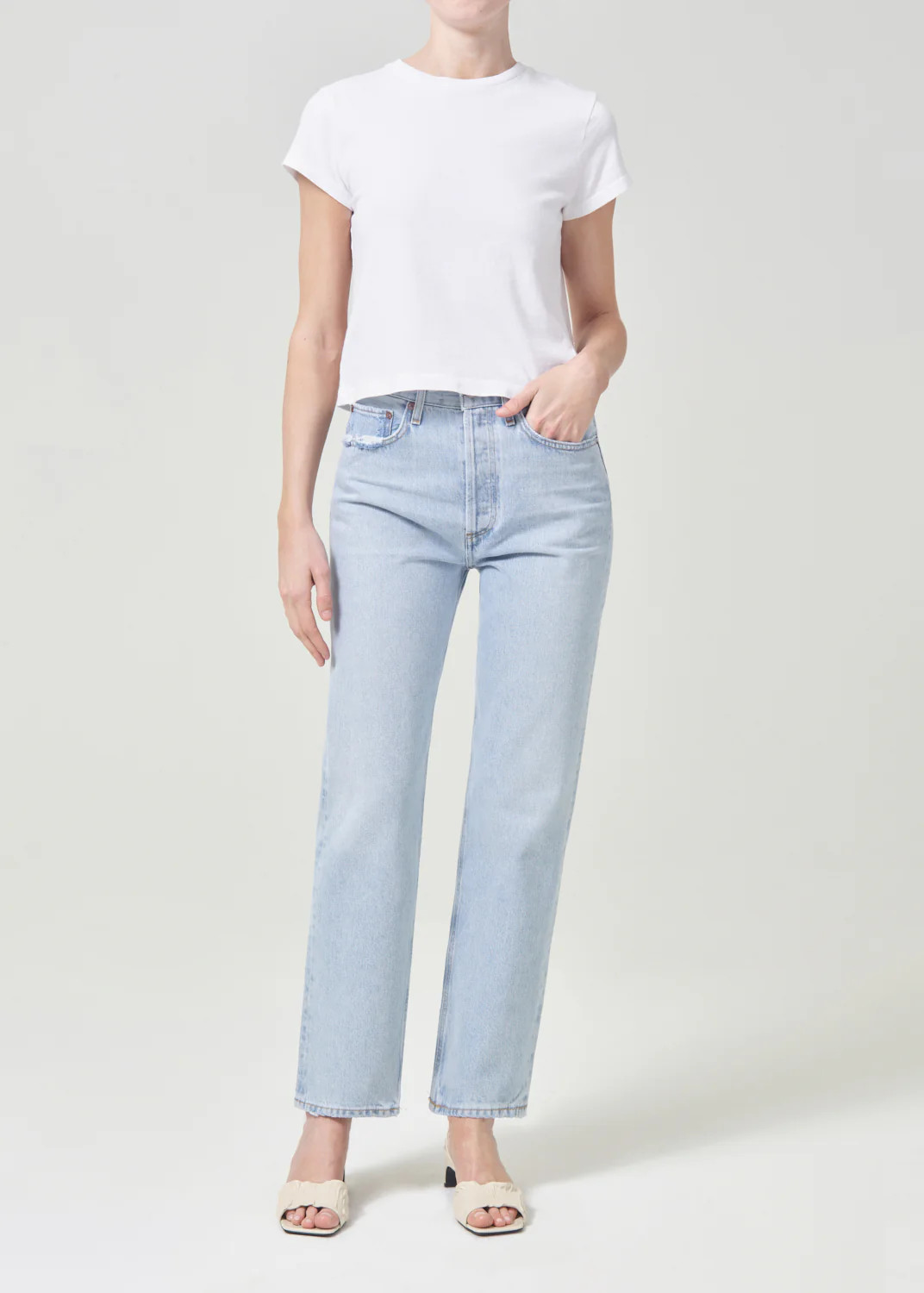 90's Pinch Waist High Rise Straight in Focus | AGOLDE