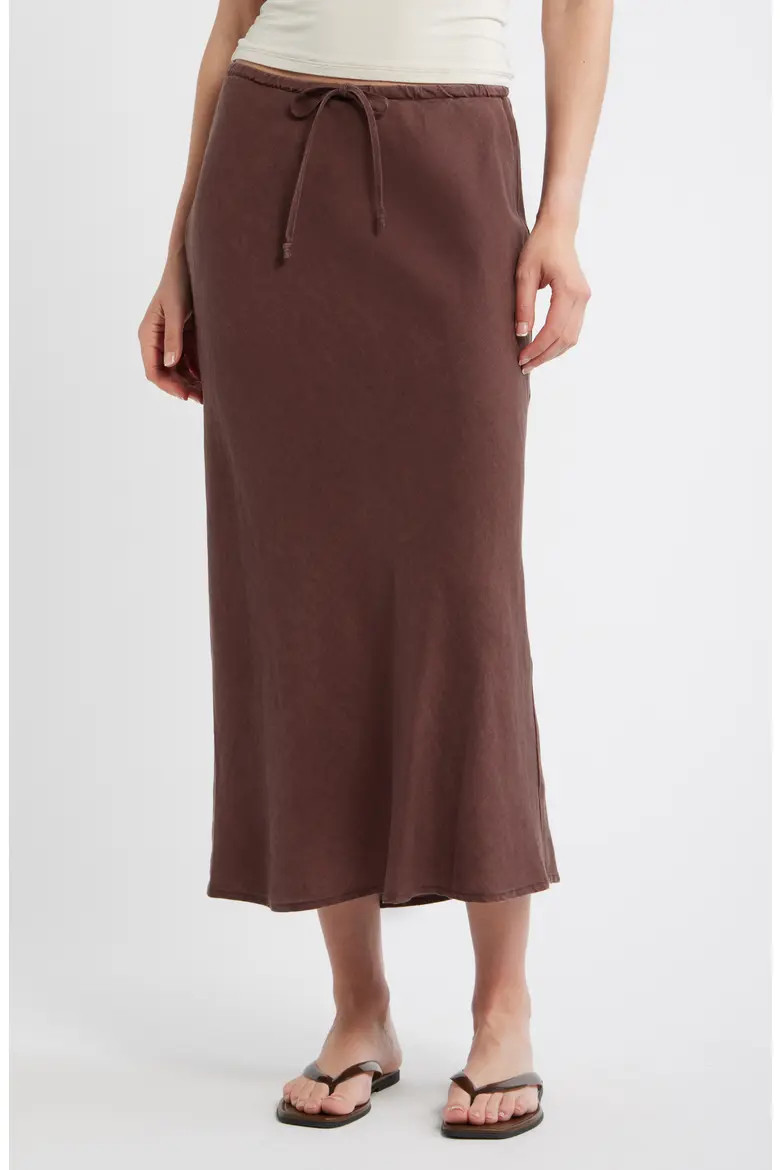 Avery Linen Blend Midi Skirt (Women) | Nordstrom | Nordstrom
