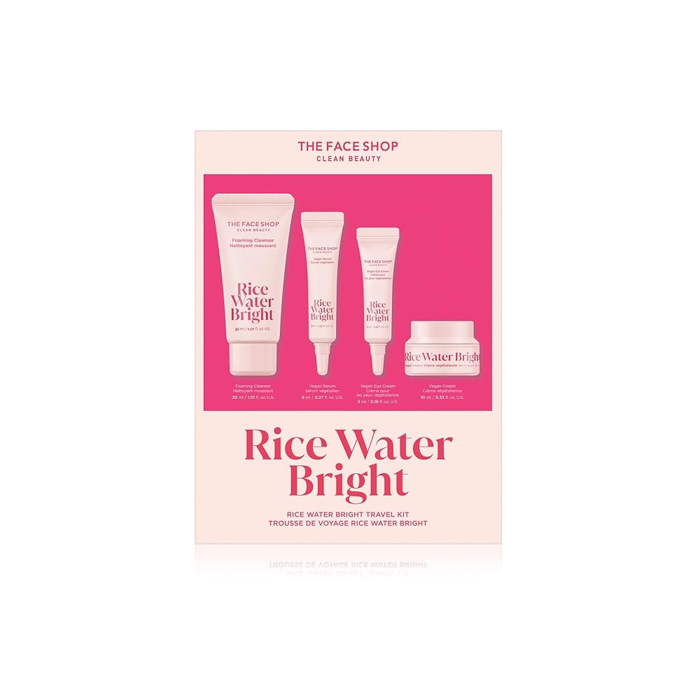 The Face Shop Rice Water Bright Travel Kit, Korean Skin Care Set with Ceramide, Gift Set - Gentle... | Amazon (US)