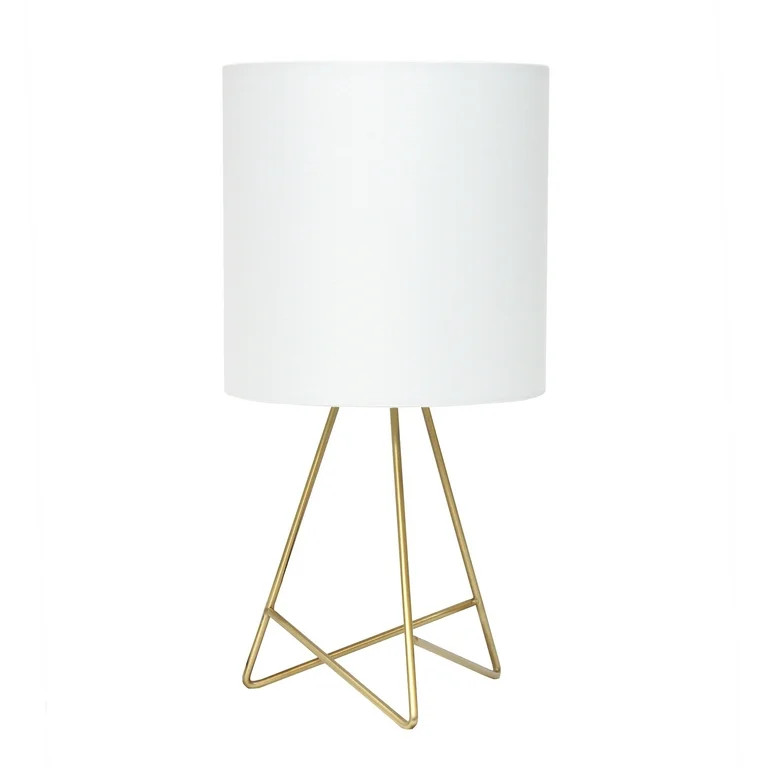 Simple Designs Down to the Wire Table Lamp with Fabric Shade | Walmart (US)